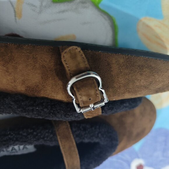 Alaia Suede Mary Jane Flats - Picture 3 of 7